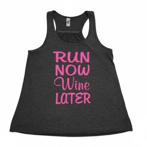 BELLA WOMEN’S FLOWY Graphic RACERBACK TANK Gray Size Small